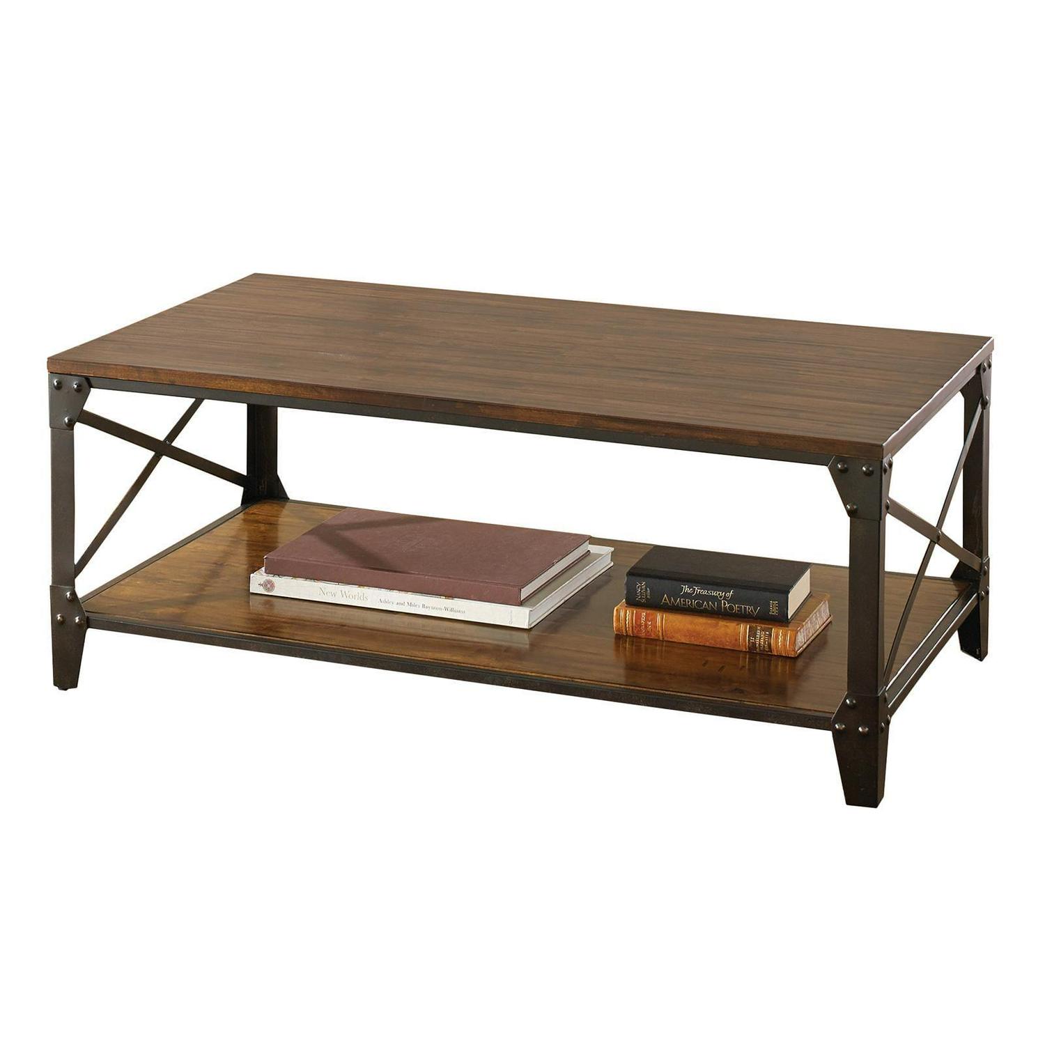 Winston Cocktail Table in Distressed Tobacco Brown - Image 3