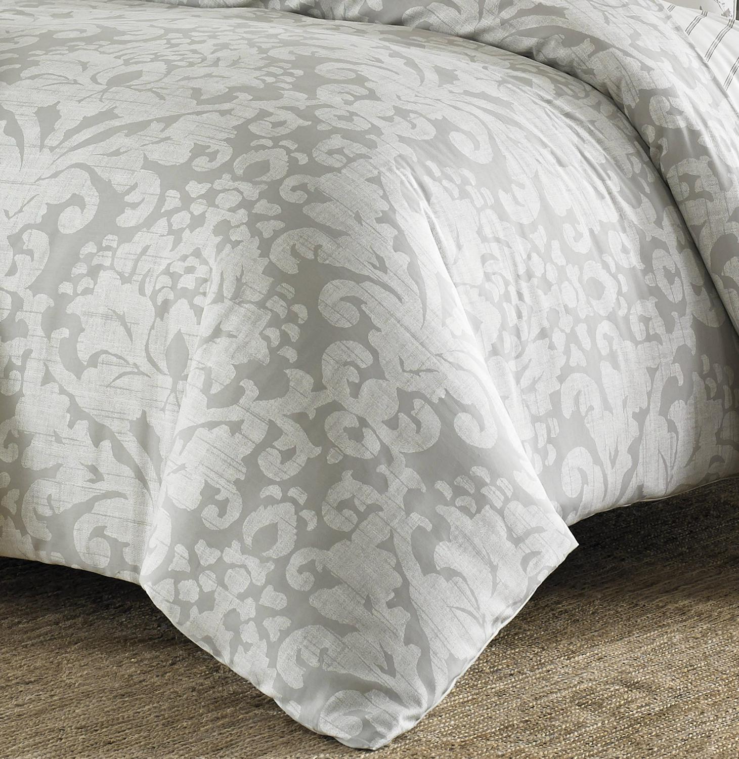 Stone Cottage Camden Contemporary Traditional 230 Thread Count Gray Medallion Patterns Polyester Cotton Sateen Comforters, Full/Queen, Washable - Image 5