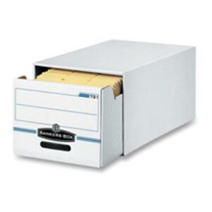Stor/Drawer Basic Space-Savings Storage Drawers, Legal Files, 16.75" X 19.5" X 11.5", White/Blue, 6/Carton