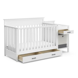 Storkcraft Arizona 4-in-1 Convertible Baby Crib and Changer, White