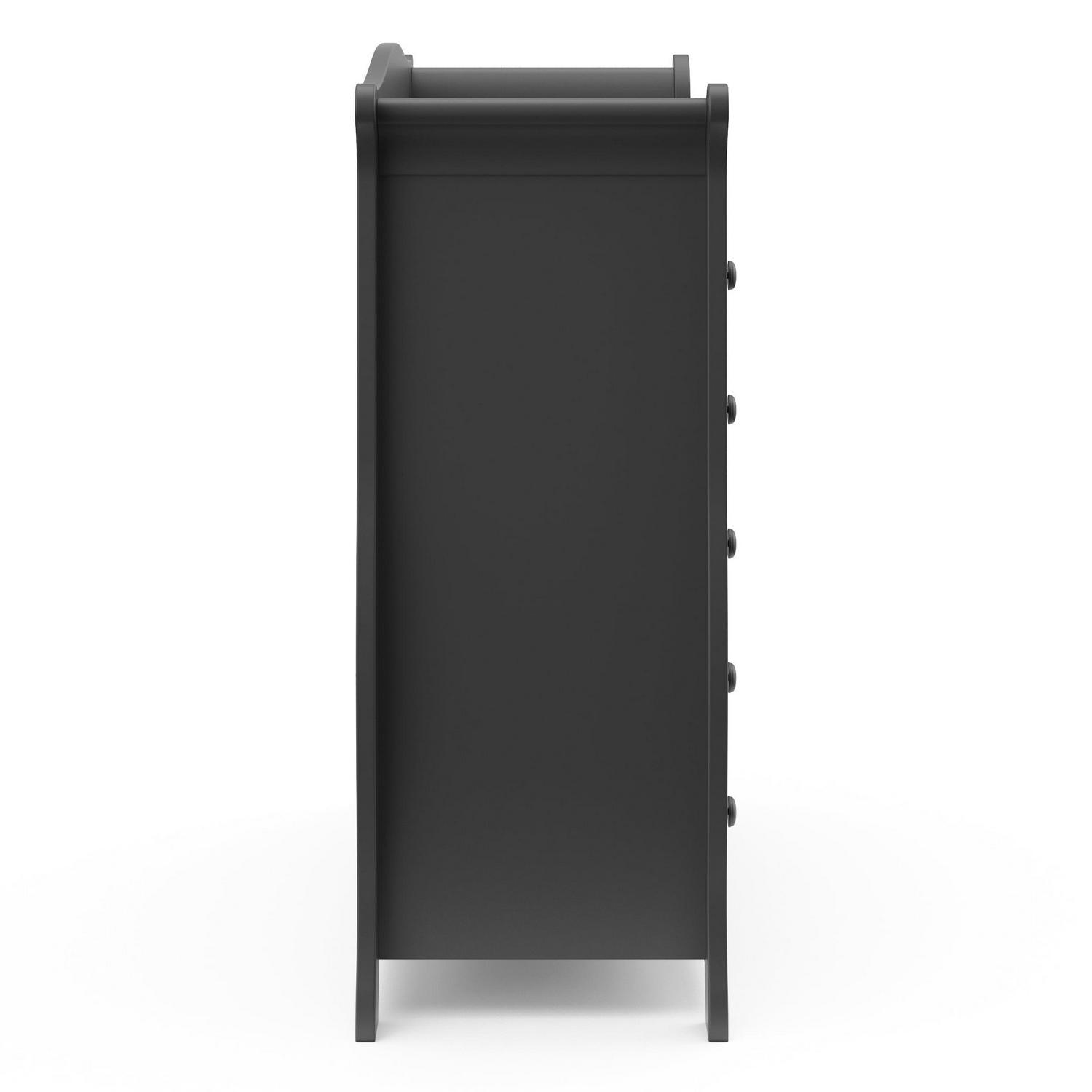 Storkcraft Avalon 5 Drawer Universal Dresser, Gray - Image 7