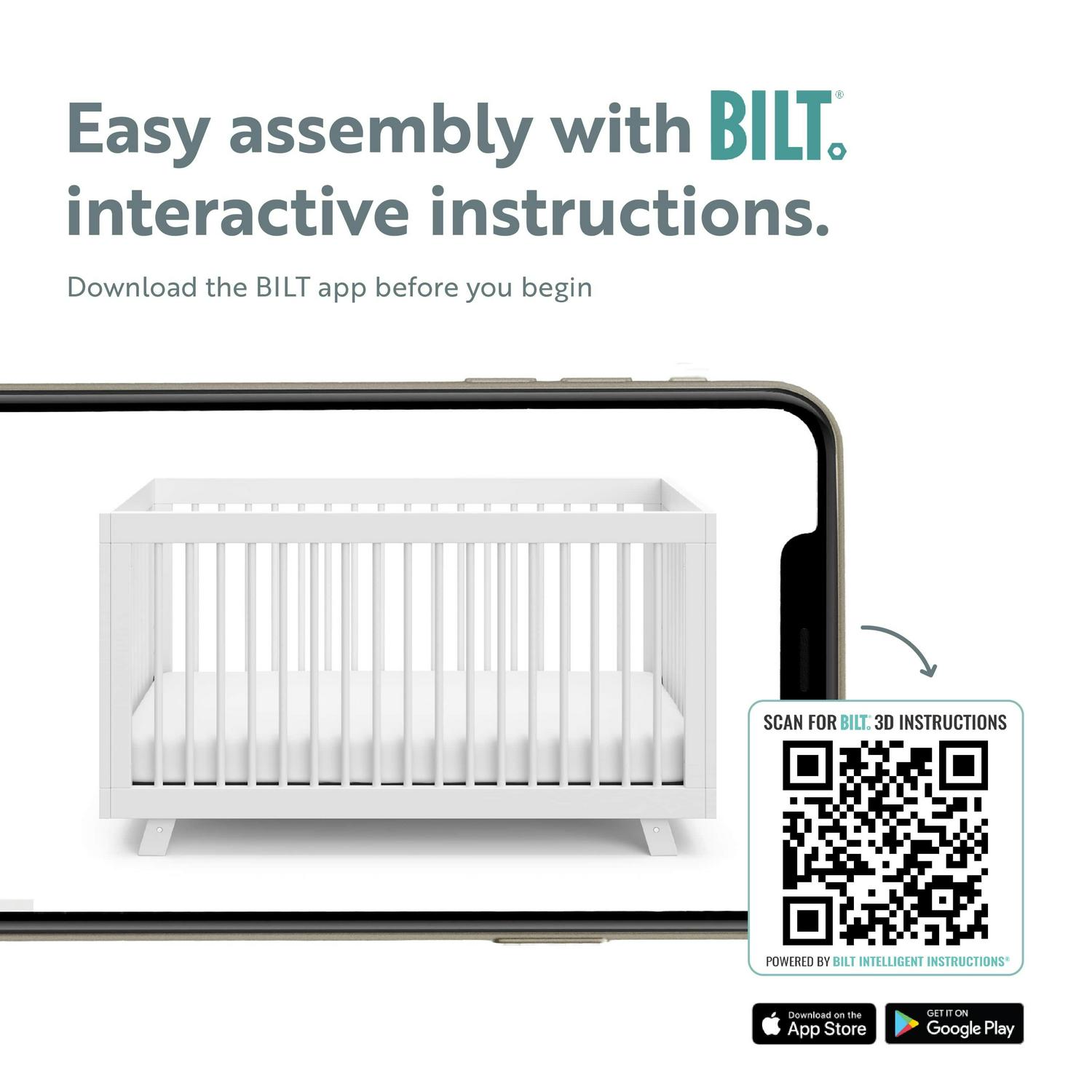 Storkcraft Beckham 3-in-1 Convertible Baby Crib, White - Image 3