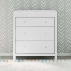 Storkcraft Horizon 3 Drawer Infant Changing Table Dresser, White