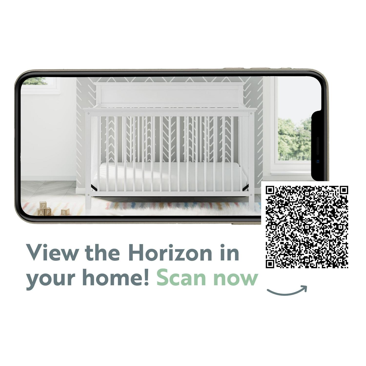 Storkcraft Horizon 5-in-1 Convertible Baby Crib, White - Image 4