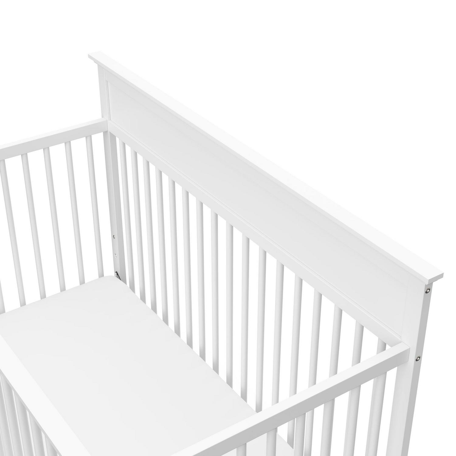 Storkcraft Horizon 5-in-1 Convertible Baby Crib, White - Image 8