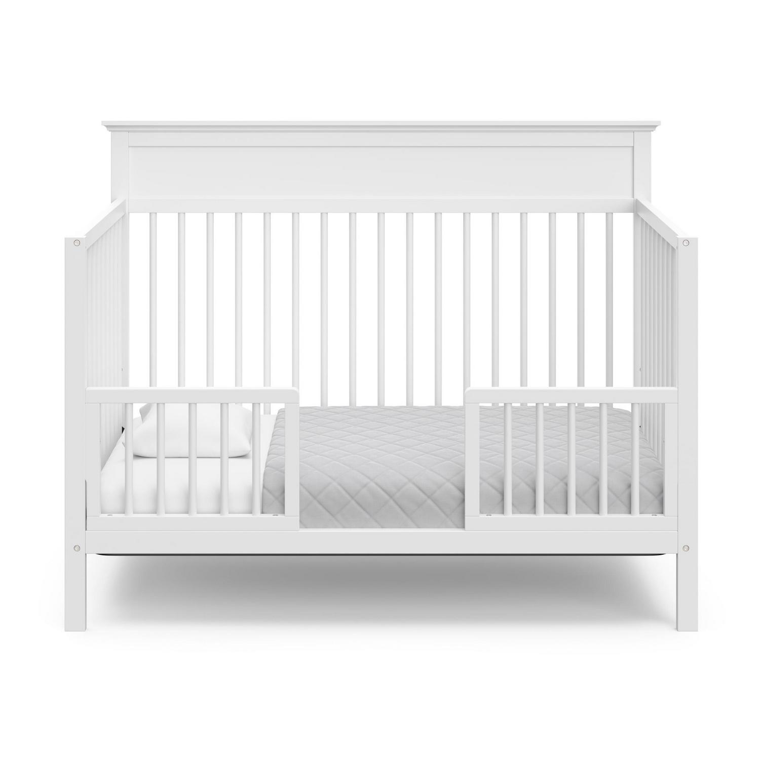 Storkcraft Horizon 5-in-1 Convertible Baby Crib, White - Image 10