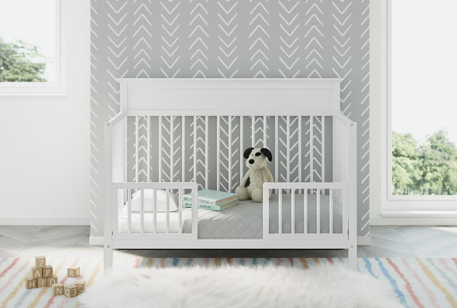 Storkcraft Horizon 5-in-1 Convertible Baby Crib, White - Image 6