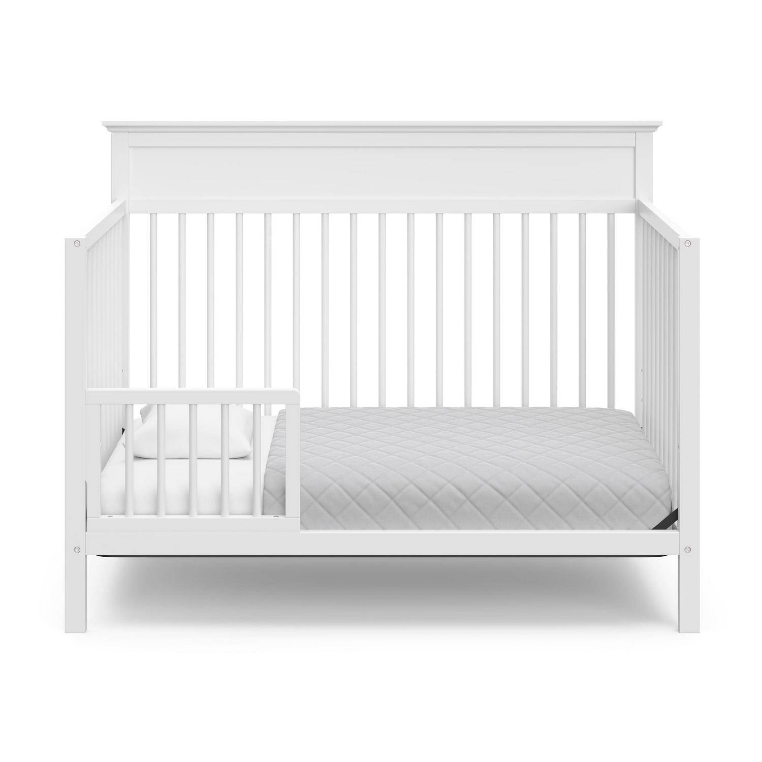 Storkcraft Horizon 5-in-1 Convertible Baby Crib, White - Image 9