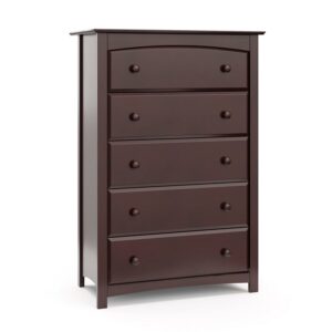 Storkcraft Kenton 5 Drawer Kids and Baby Dresser Espresso