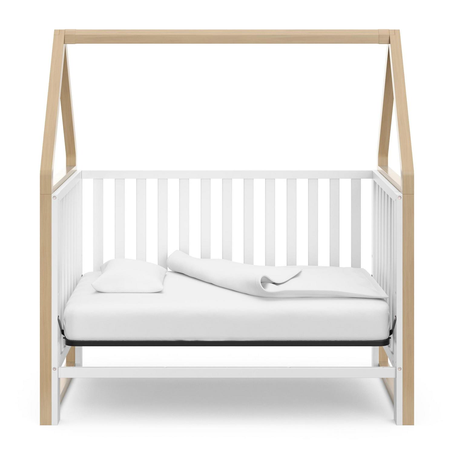Storkcraft Orchard 5-in-1 Convertible Baby Crib, White with Driftwood - Image 12