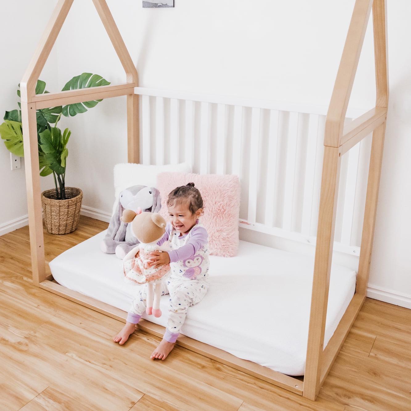 Storkcraft Orchard 5-in-1 Convertible Baby Crib, White with Driftwood - Image 7