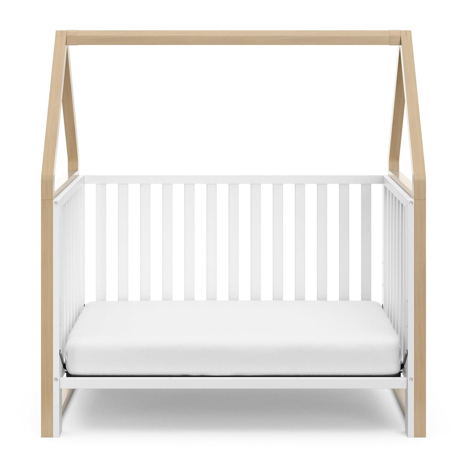 Storkcraft Orchard 5-in-1 Convertible Baby Crib, White with Driftwood - Image 11