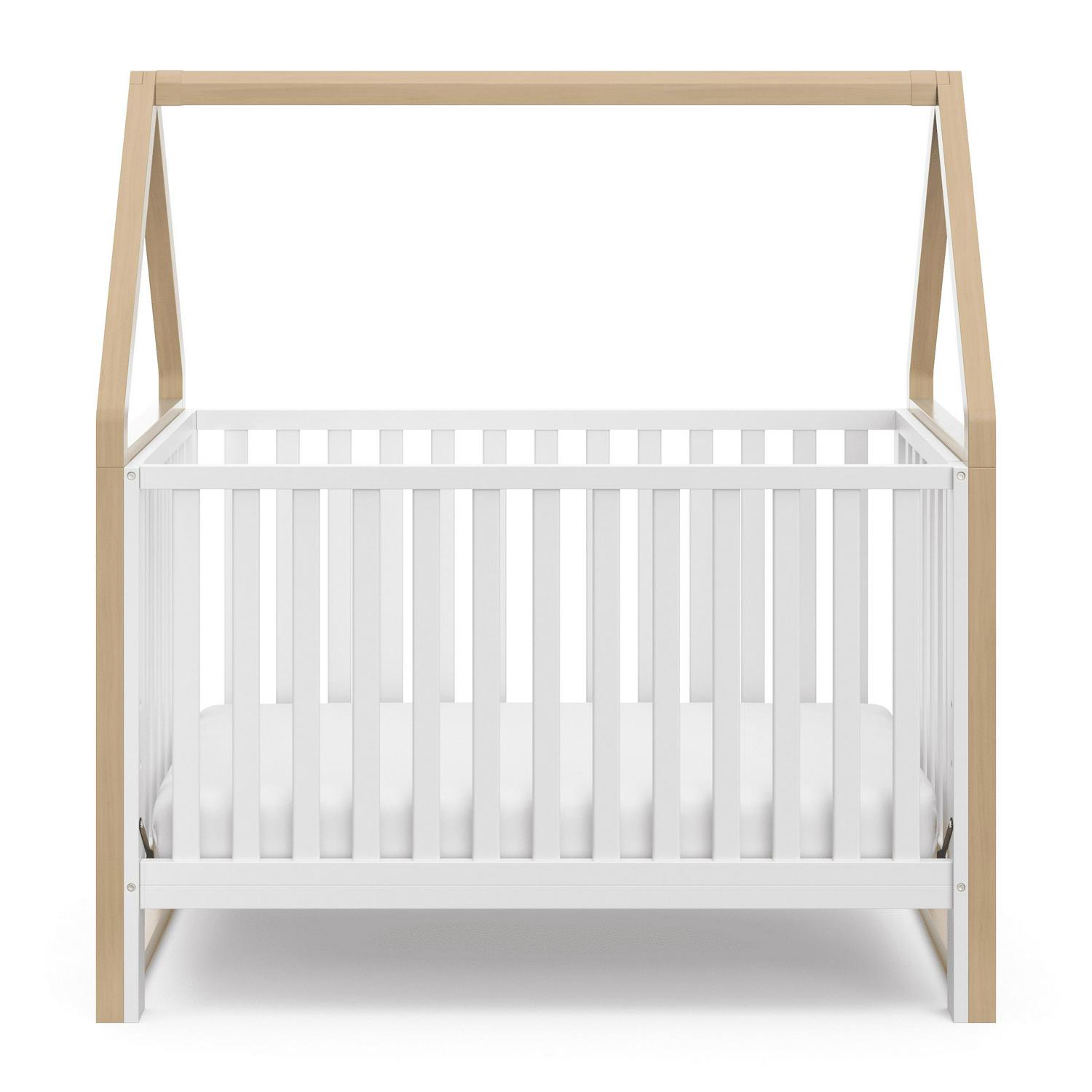 Storkcraft Orchard 5-in-1 Convertible Baby Crib, White with Driftwood - Image 9