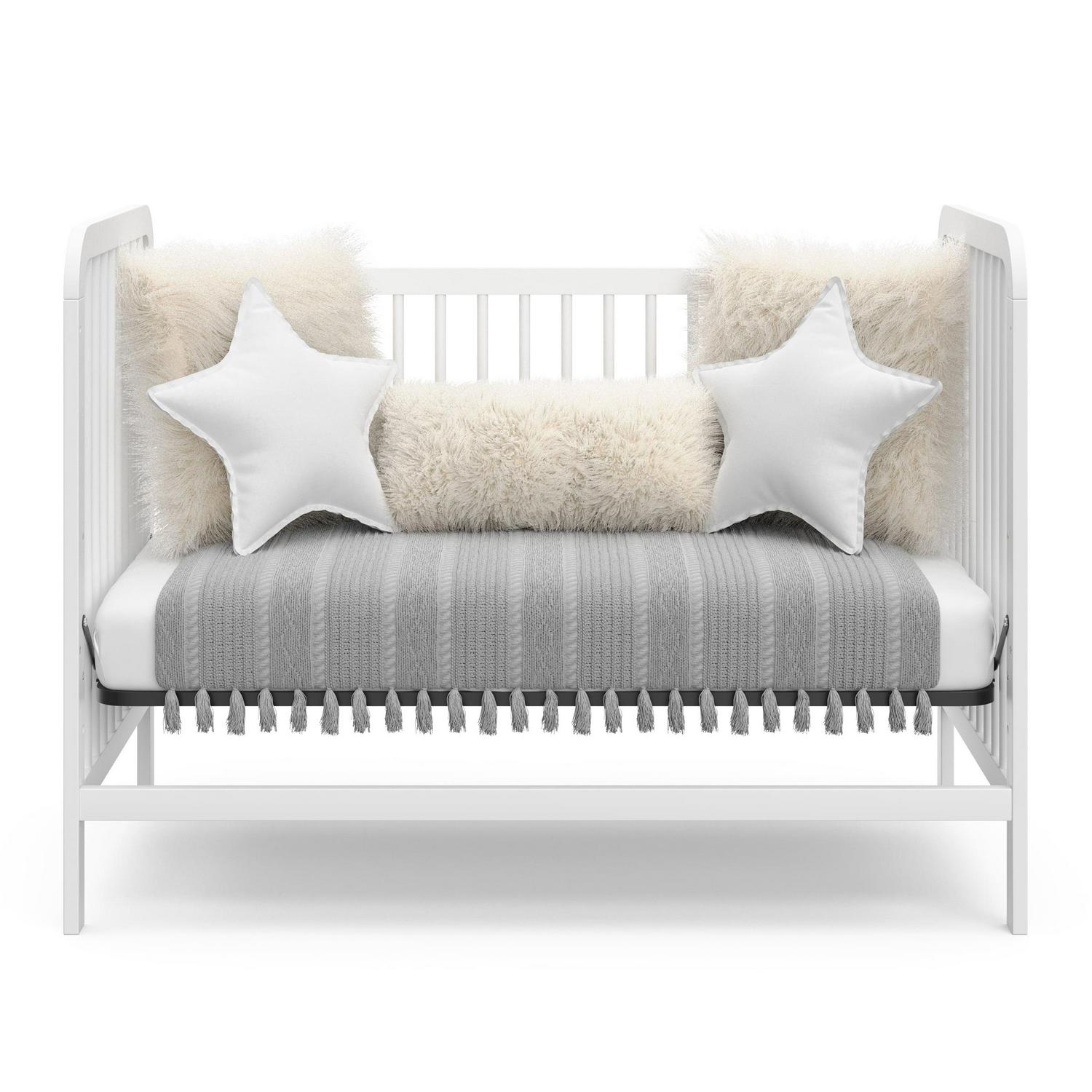 Storkcraft Pasadena 3-in-1 Convertible Baby Crib, White - Image 8