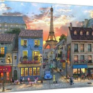 Streets of Paris, Stretched Canvas Wall Art by Dominic Davison Sold by ArtCom