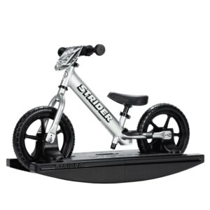 Strider - 12 Pro 2-in-1 Rocking Balance Bike for Toddlers, Ages 6 Months to 4 Years - Silver