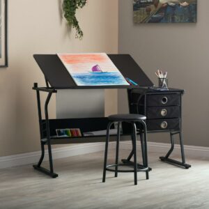 Studio Designs Eclipse Tilting Drawing Arts, Crafts Desk w/ Stool (Used)