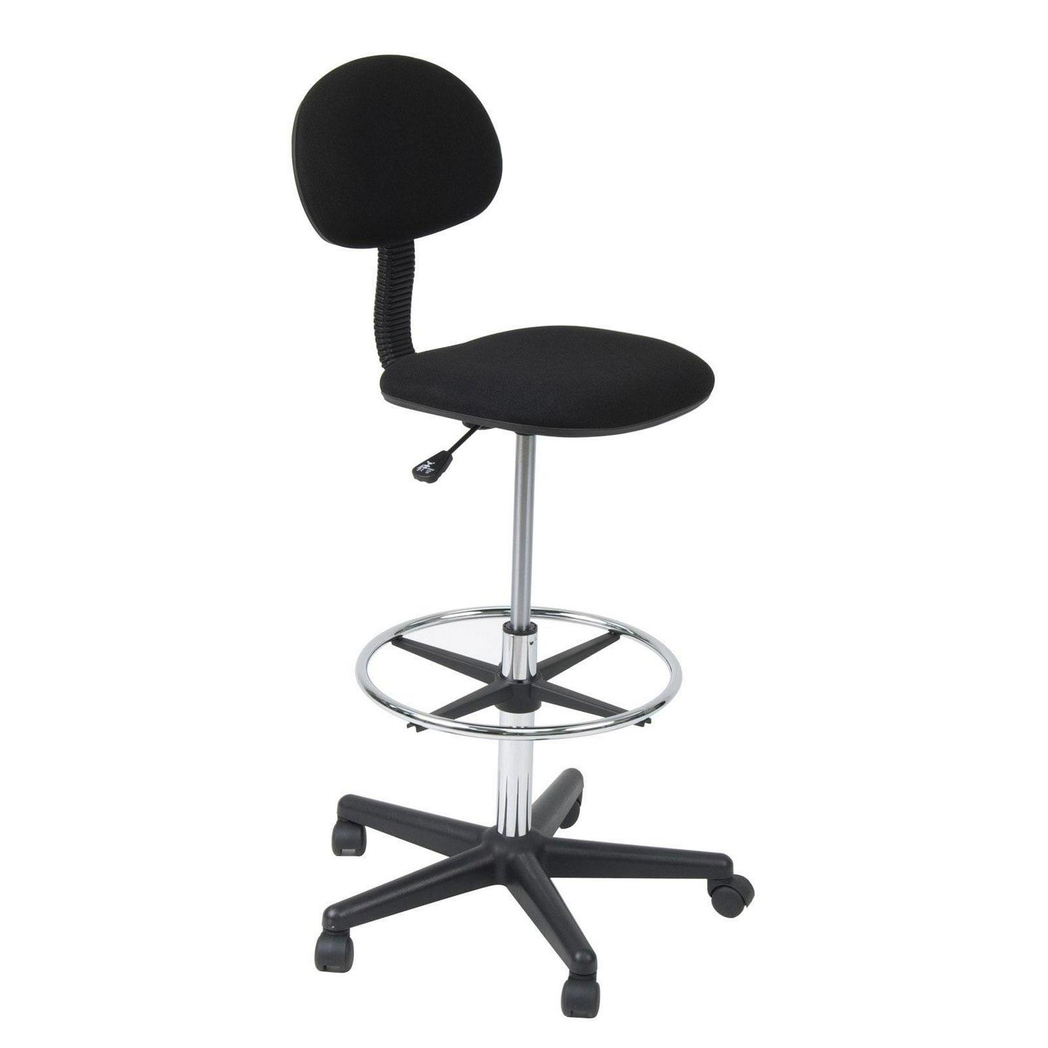 Studio Designs Adjustable Drafting Chair with Footring, Black and Chrome - 18618 - Image 7