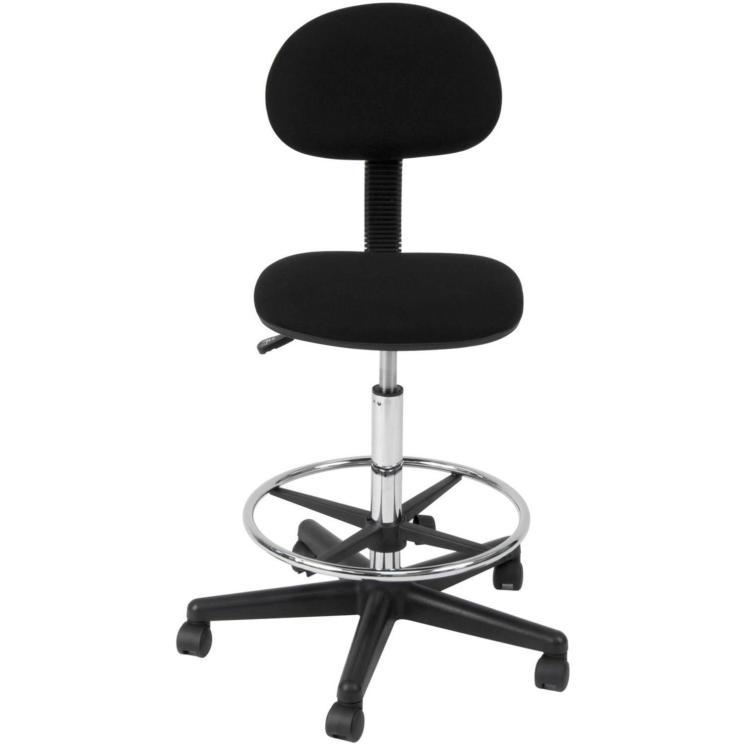 Studio Designs Adjustable Drafting Chair with Footring, Black and Chrome - 18618 - Image 11