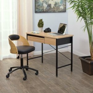 Studio Designs Ashwood Compact 35 Inch Wide Home Computer Desk Table, Ashwood