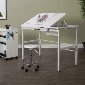 Studio Designs Graphix II White Split Top Crafting Table