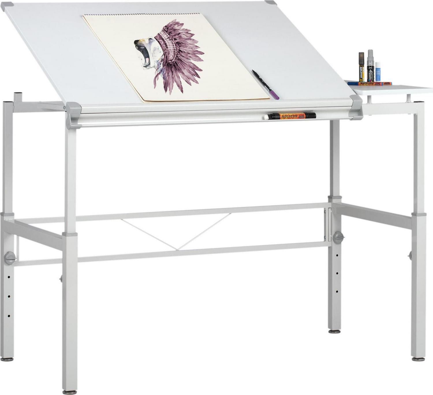 Studio Designs Graphix II White Split Top Crafting Table - Image 2
