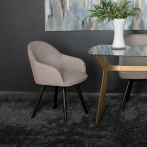 Studio Designs Home Dome Swivel Office or Dining Chair w/ Metal Legs, Beige