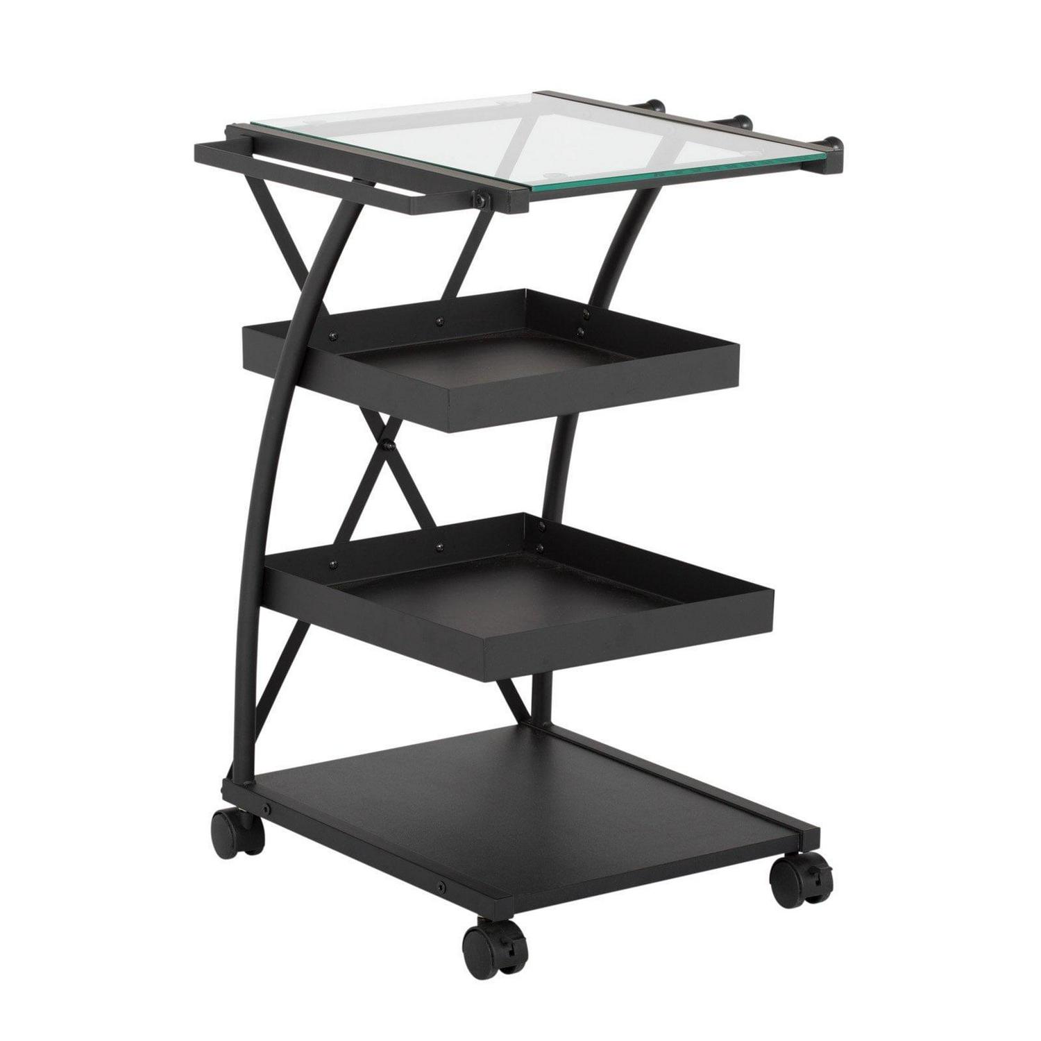 Studio Designs Triflex Metal 4-Tier Mobile Art and Craft Organizer Cart in Black - Image 4