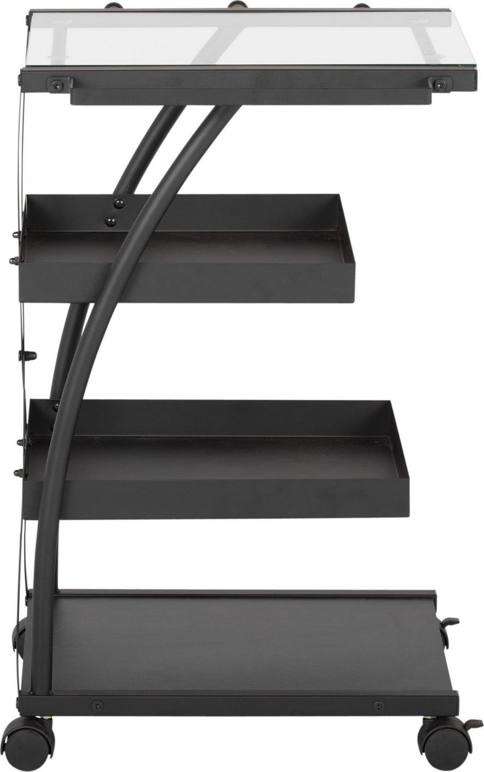 Studio Designs Triflex Metal 4-Tier Mobile Art and Craft Organizer Cart in Black - Image 7