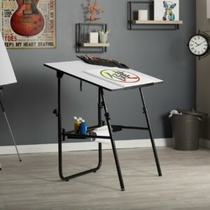Studio Designs Folding Ultima Drafting Table with Adjustable Fold-A-Way Base and 42"x 30" Top