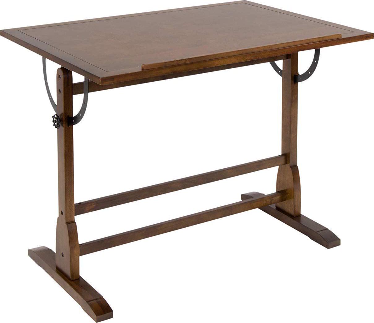 Studio Designs Vintage Solid Wood Drawing/Drafting Table with 42" x 30" Adjustable Tilting Top - Image 9