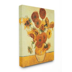 Stupell Home Décor Sunflowers Classic Painting Canvas Wall Art by Vincent Van Gogh