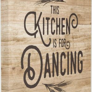 Stupell IndustriesThis Kitchen Is For Dancing Distressed Wood TypographyCanvas Wall Art by Lettered and Lined