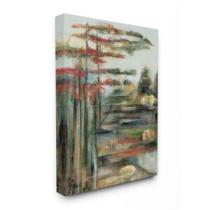 Stupell Industries Abstracted Pastel Landscape Red Green Blue Designed by Third and Wall