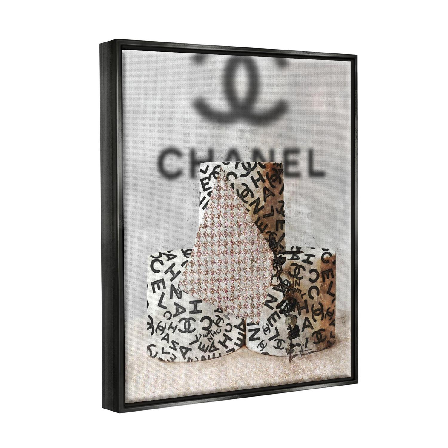 Stupell Industries Fashion Forward Toilet Paper Designer Detail Jet Black Framed Floating Canvas Wall Art, 16x20, by Ziwei Li - Image 3