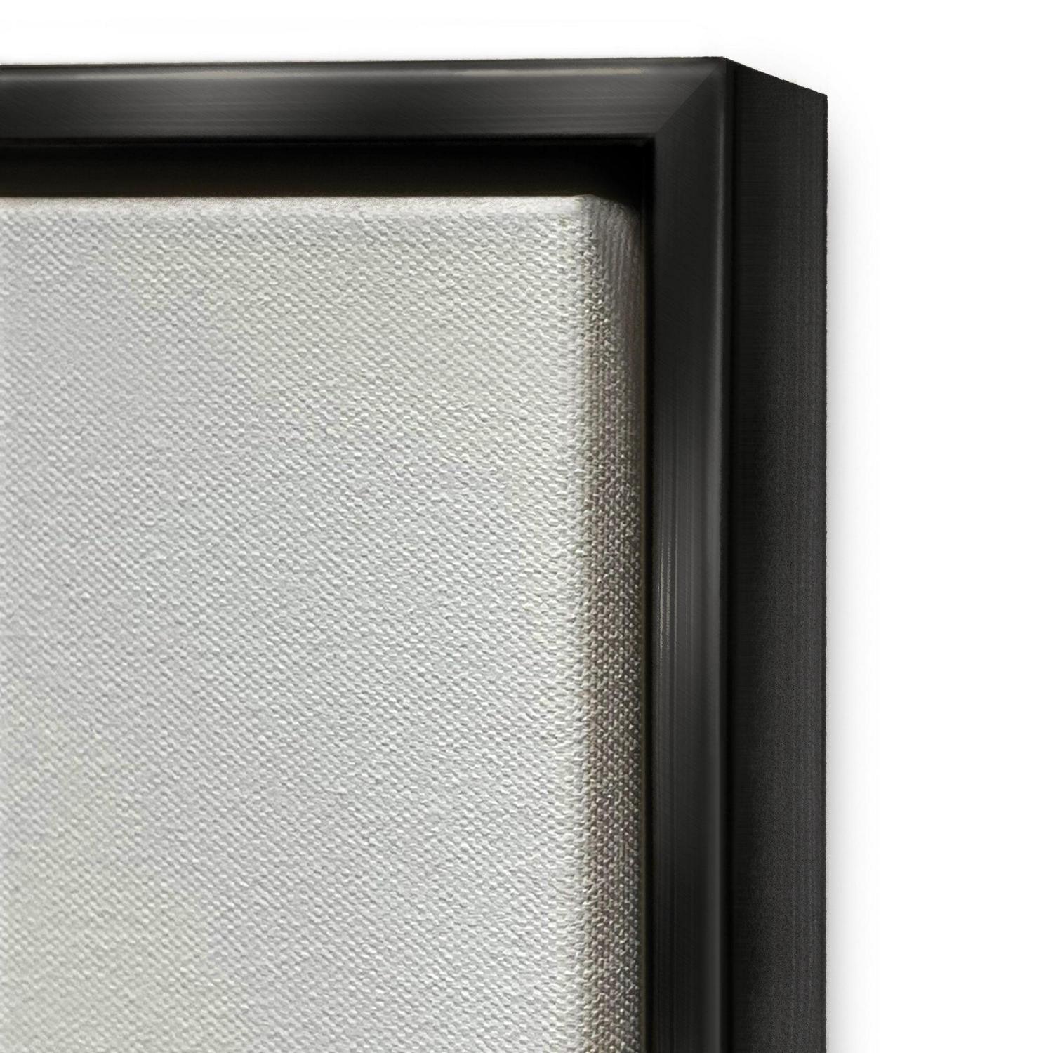 Stupell Industries Fashion Glam Toilet Paper Designer Detailing Jet Black Framed Floating Canvas Wall Art, 16x20, by Ziwei Li - Image 4