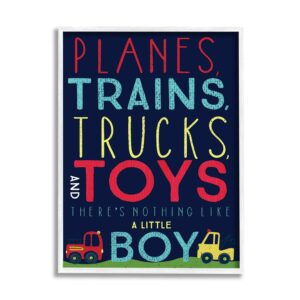 Stupell Industries Planes, Trains, Trucks and Toys, 24 x 30,Design by Heather Rosas