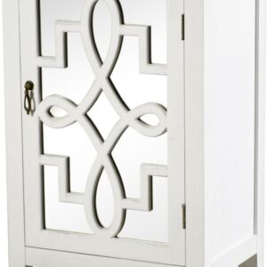 StyleCraft Home Collection Roxie Rose Contemporary Wooden Nightstand, White