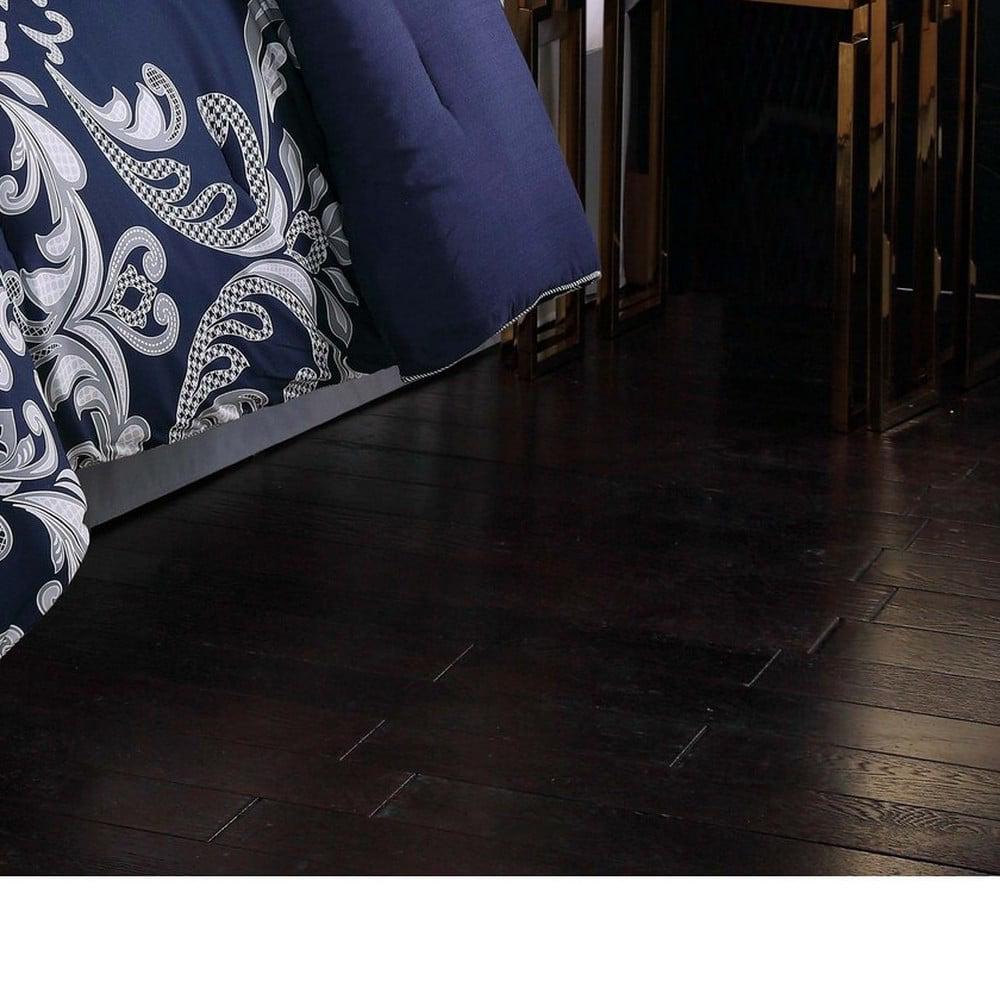 Style 212 Dolce 100% Microfiber Polyester 10 Piece Queen Comforter Set in Silver and Navy, All Season, Adult Size, OEKO-TEX Certified - Image 6