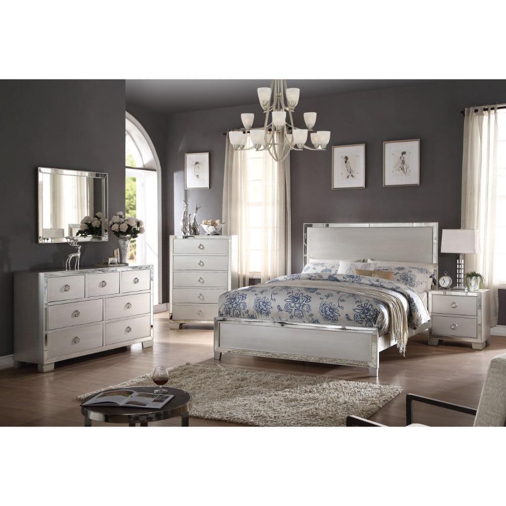 Acme Furniture ACME Voeville II Queen Bed, Platinum (1Set/3Ctn) - Image 2