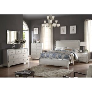 Acme Furniture ACME Voeville II Queen Bed, Platinum (1Set/3Ctn)