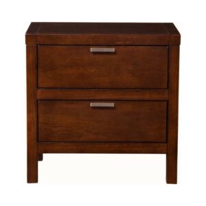 Subtle Finish SelectWood Nightstand, Brown- Saltoro Sherpi