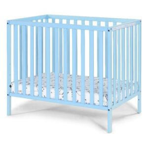 Suite Bebe Palmer 3-in-1 Mini Crib with Mattress Pad, Blue
