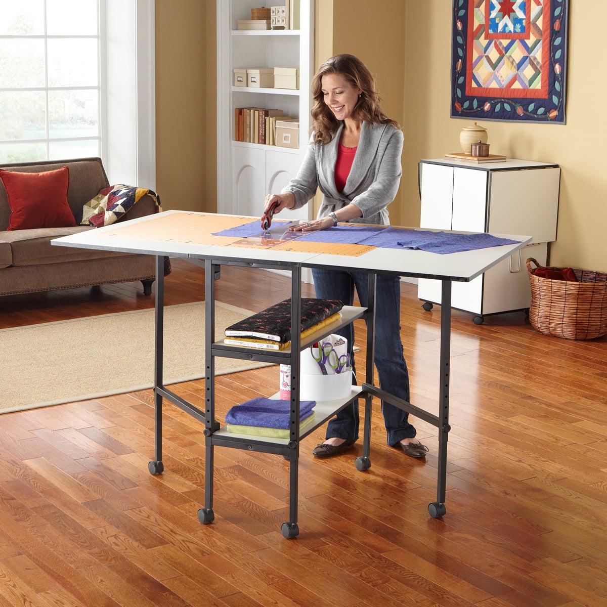 Sullivans Home Hobby Adjustable Height Foldable Table for Sewing and Crafts - Image 8