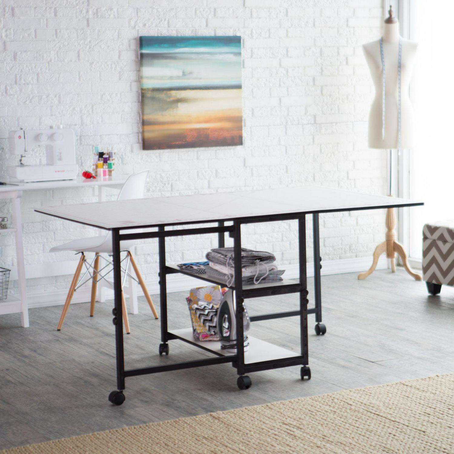 Sullivans Home Hobby Adjustable Height Foldable Table for Sewing and Crafts - Image 4