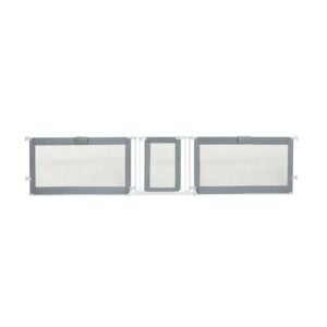 Summer Infant Custom Fit Walk-Thru Extra Wide Baby Gate, Stylish Grey Mesh 30 Tall, Fits Openings up 65 87 (2 panels) or 87 141 (3 panels), Baby and Pet Gate for Doorways