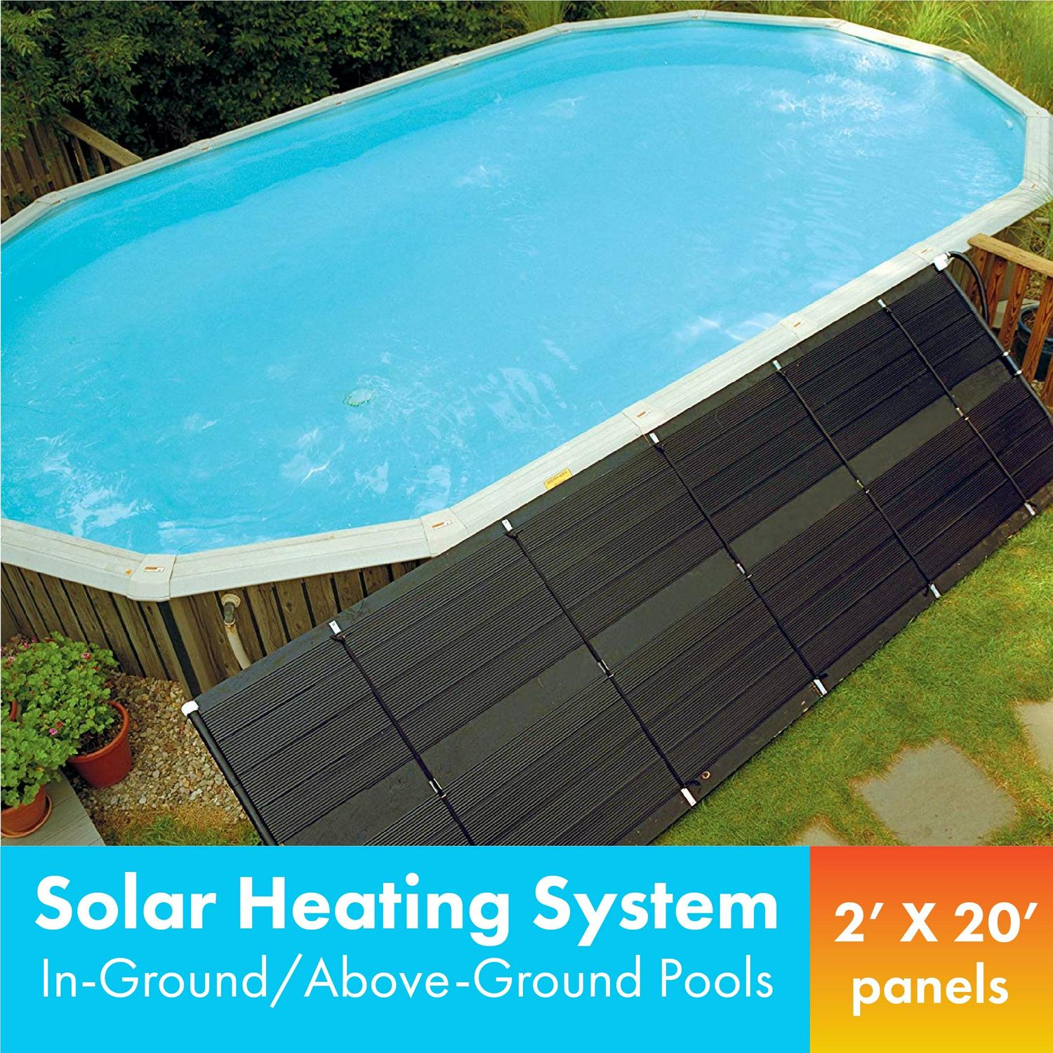 SunHeater S222OU Universal Two - 2' x 20' (80 sq. ft.) Solar Heating Panels for Swimming Pools