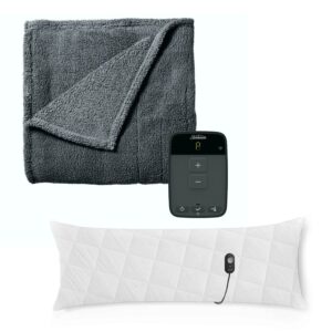 Sunbeam Full Size Heated Blanket with WiFi and Heated Body Pillow