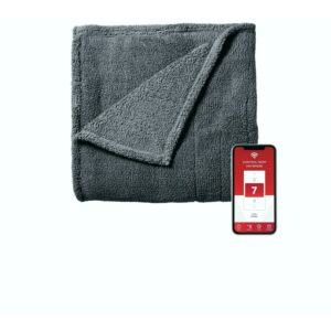 Sunbeam LoftTec Wi-Fi Connected Heated Blanket, Electric Blanket, 10 Heat Settings, Twin Size