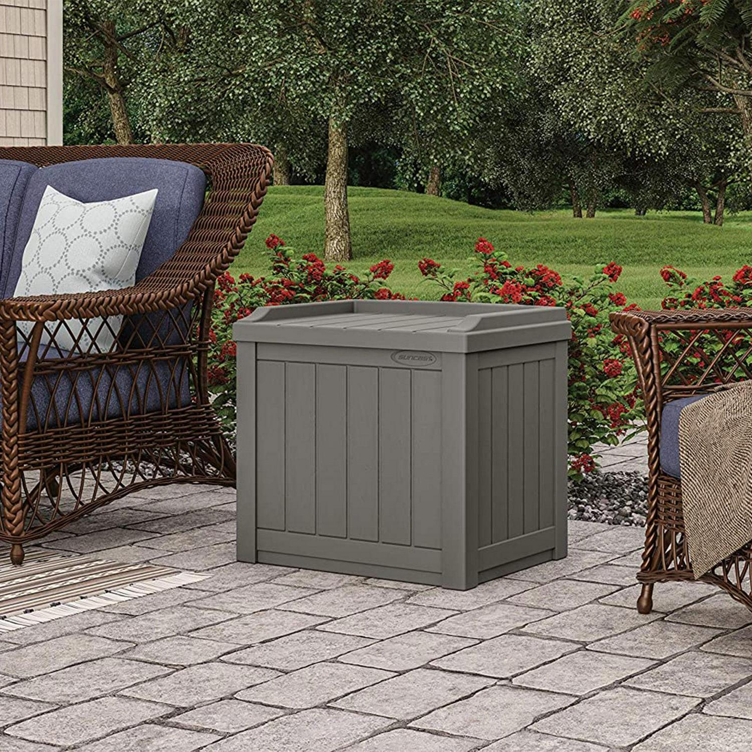 Suncast 22-Gal Double-Duty Outdoor Storage Box and Seating Solution, 2-Pack - Image 6